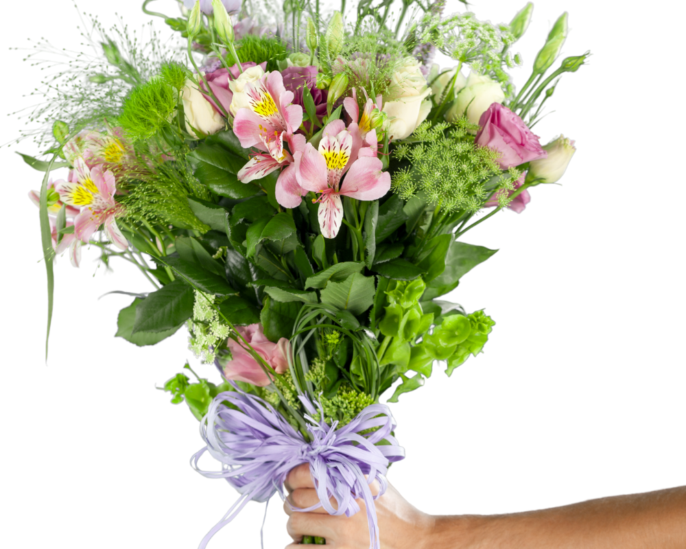 Wild flowers medium bouquet with lilac detail